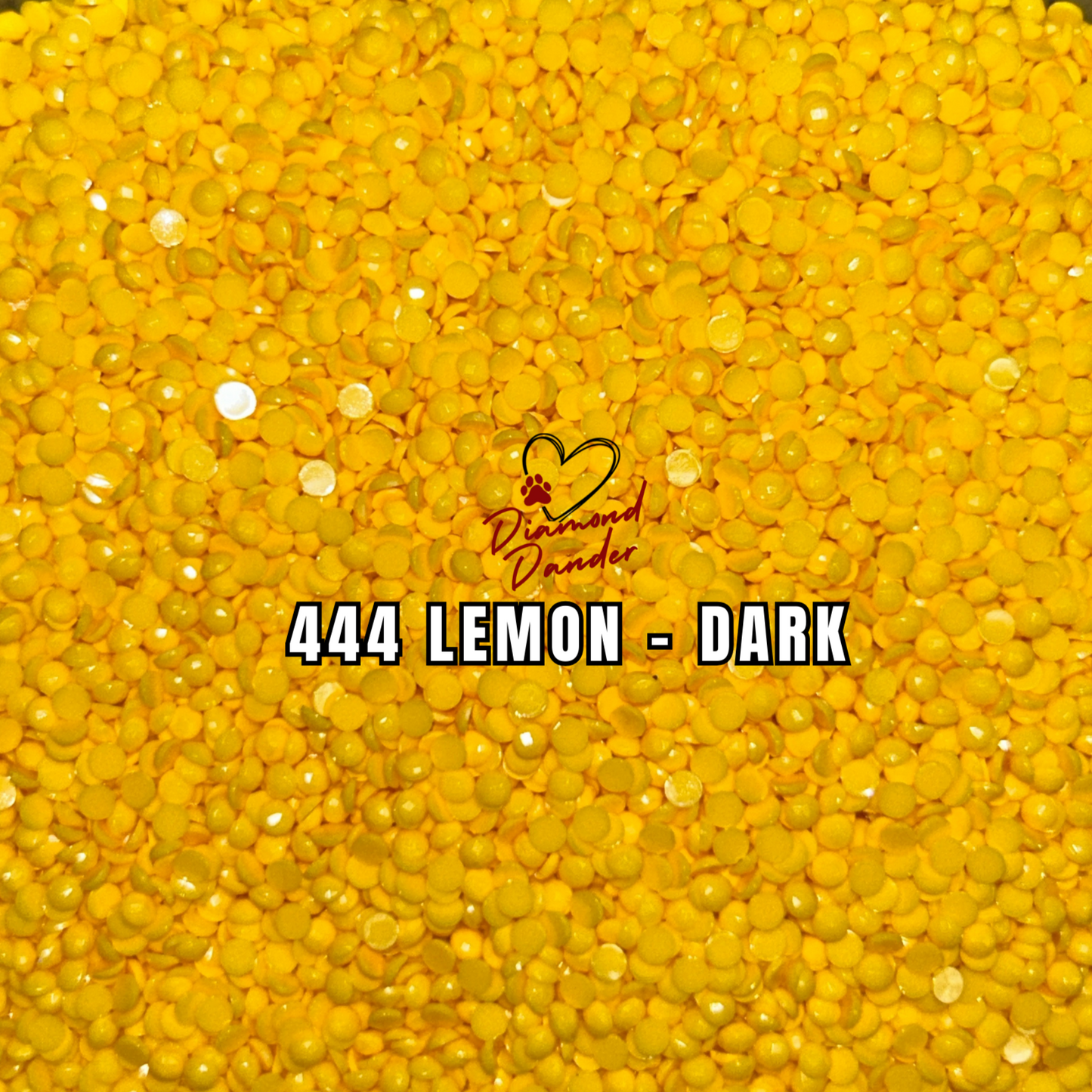 Diamond Dander: 444 Lemon - Dark - Round Drill