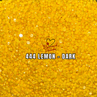 Diamond Dander: 444 Lemon - Dark - Round Drill