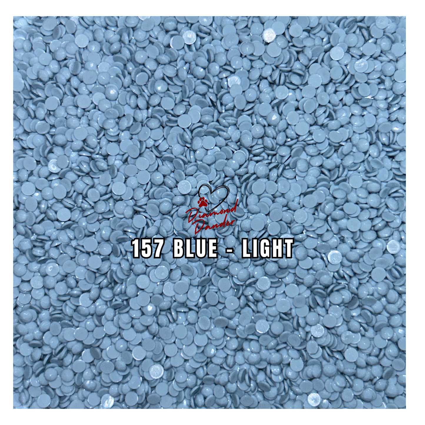 Diamond Dander: 157 Blue - Light - Round Drill