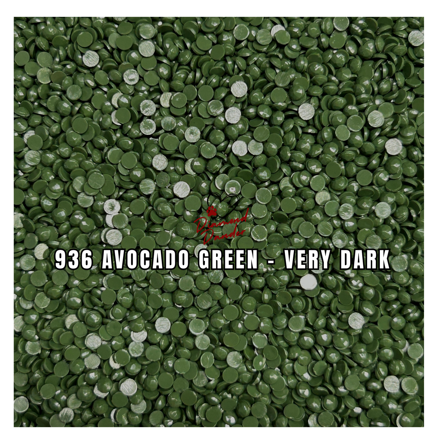 Diamond Dander: 936 Avocado Green - Very Dark - Round Drill