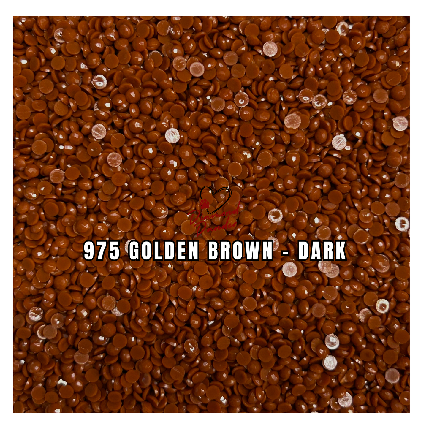 Diamond Dander: 975 Golden Brown - Dark - Round Drill