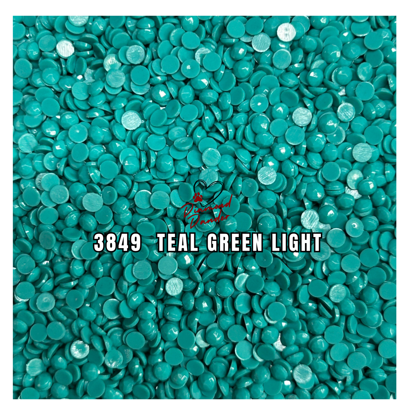 Diamond Dander: 3849 Teal Green Light - Round Drill
