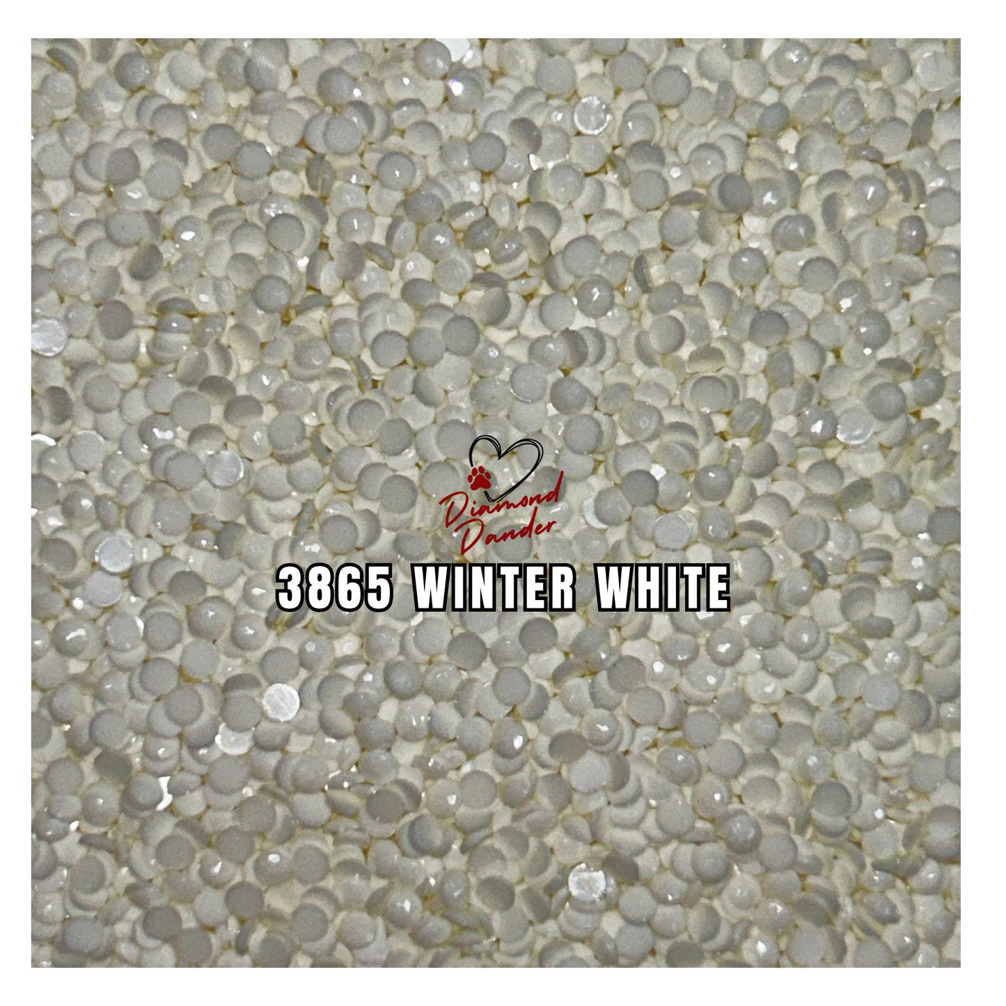 Diamond Dander: 3865 Winter White - Round Drill