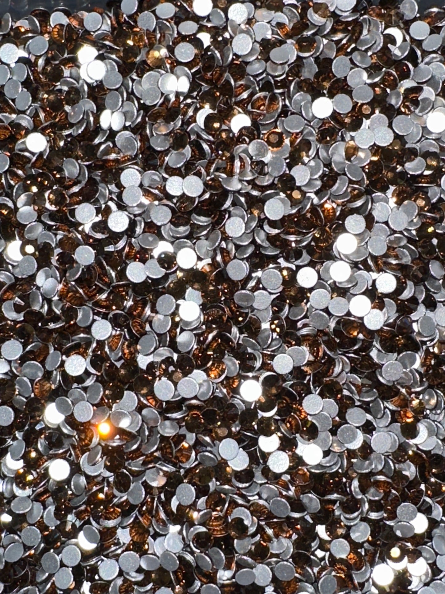 Diamond Dander: Filler Smoked Topaz Glass Rhinestones