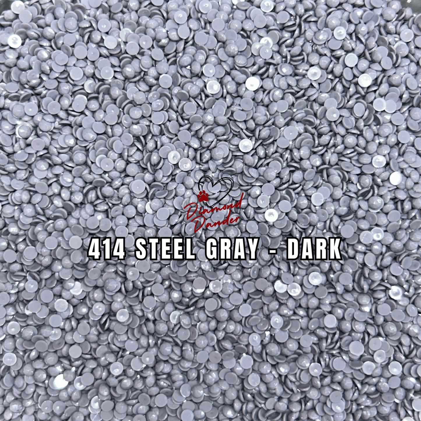 Diamond Dander: 414 Steel Gray - Dark -  Round Drill