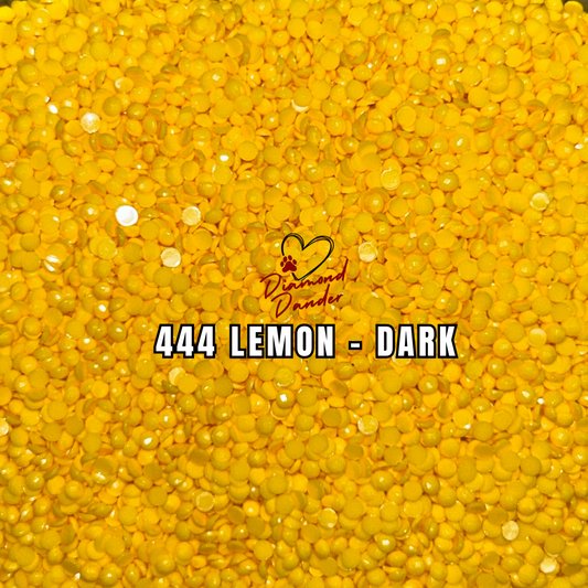 Diamond Dander: 444 Lemon - Dark -  Round Drill