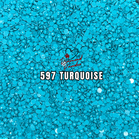 Diamond Dander: 597 Turquoise -  Round Drill