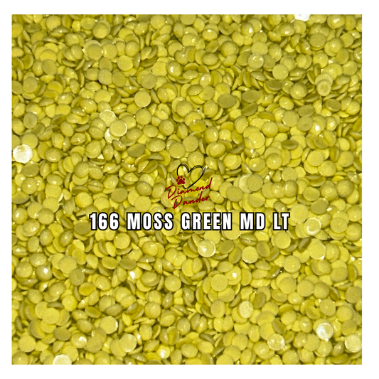 Diamond Dander: 166 Moss Green Md Lt - Round Drill