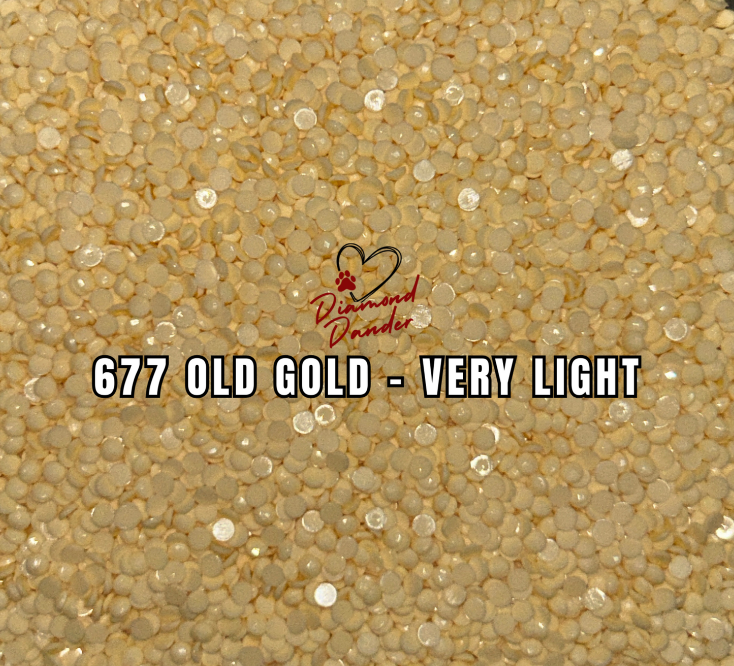 Diamond Dander: 677 Old Gold - Very Light -  Round Drill