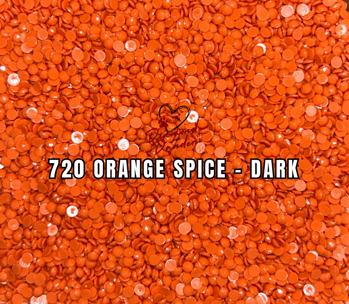 Diamond Dander: 720 Orange Spice - Dark -  Round Drill