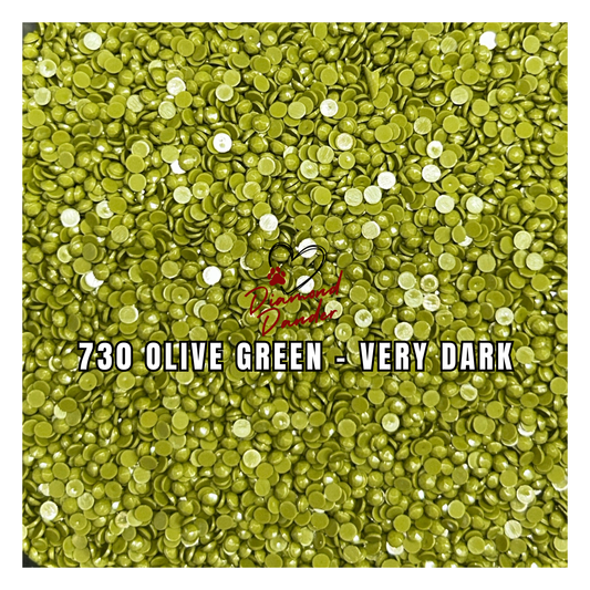 Diamond Dander: 730 Olive Green - Very Dark -  Round Drill