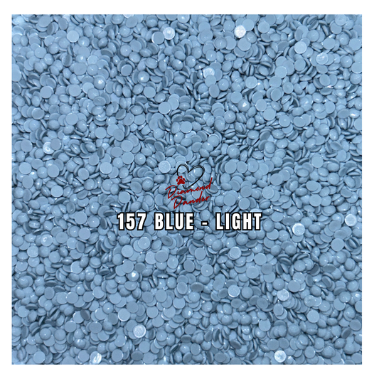 Diamond Dander: 157 Blue - Light -  Round Drill