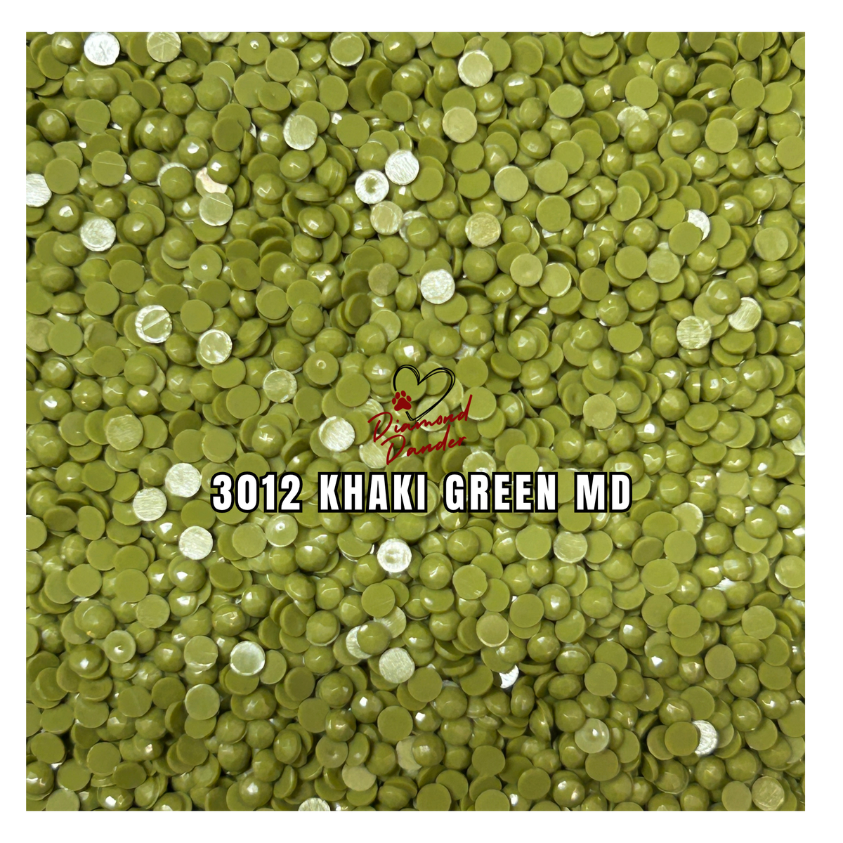 Diamond Dander: 3012 Khaki Green Md - Round Drill