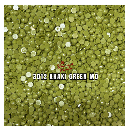 Diamond Dander: 3012 Khaki Green Md - Round Drill
