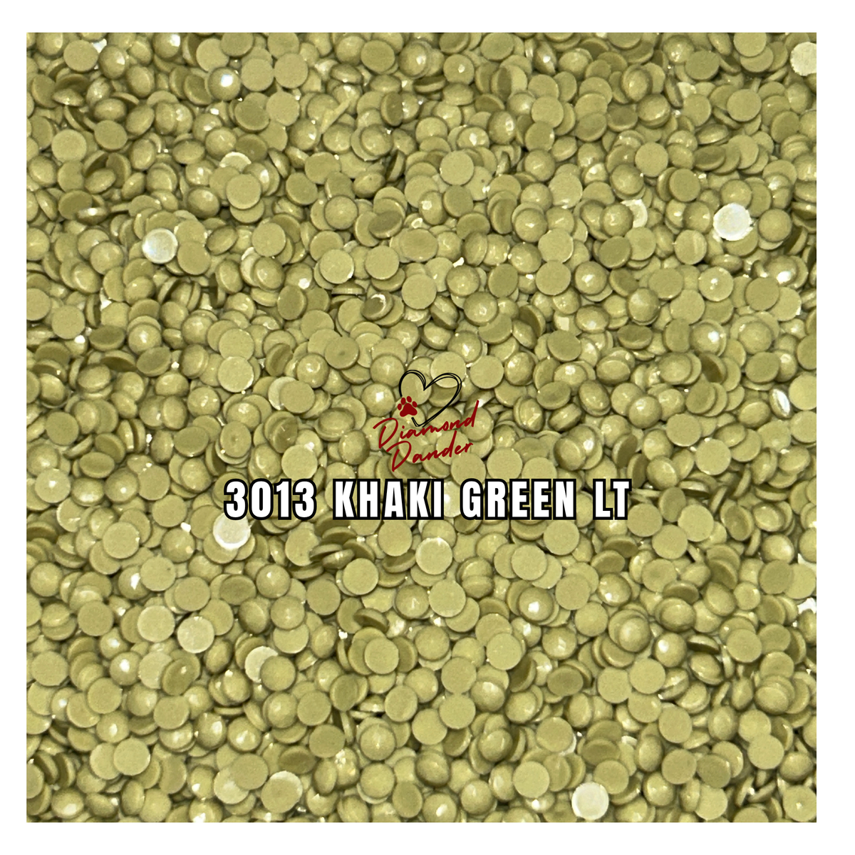 Diamond Dander: 3013 Khaki Green Lt - Round Drill