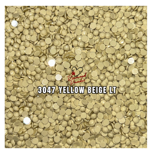 Diamond Dander: 3047 Yellow Beige Lt - Round Drill