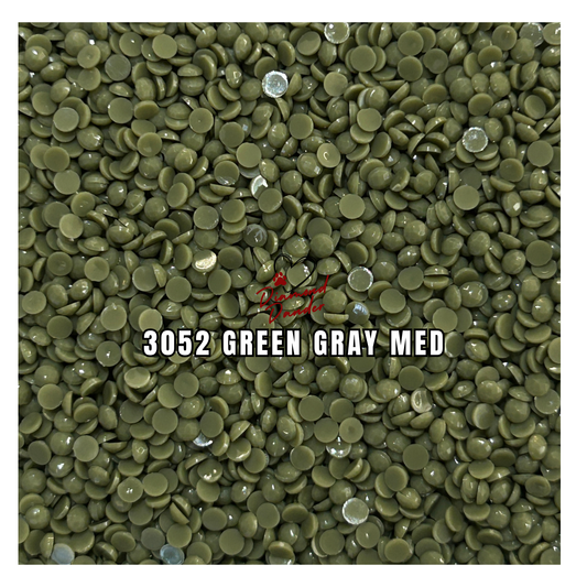 Diamond Dander: 3052 Green Gray Med - Round Drill