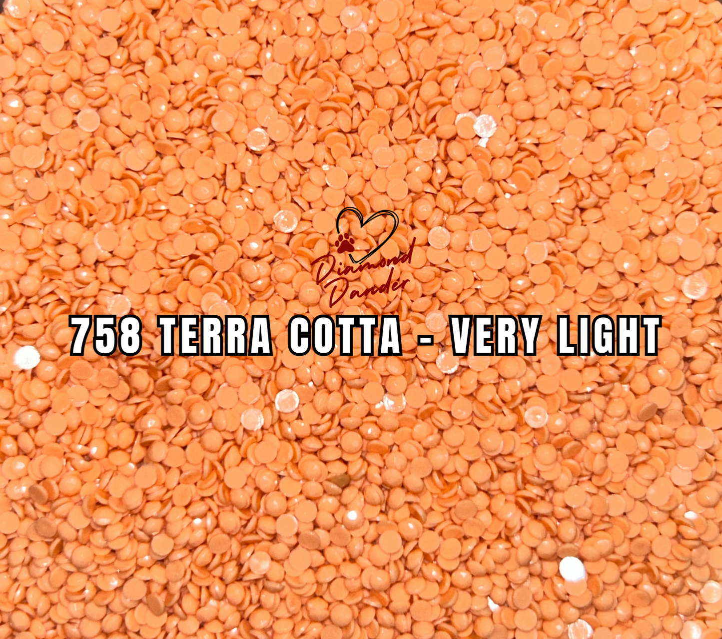 Diamond Dander: 758 Terra Cotta - Very Light -  Round Drill
