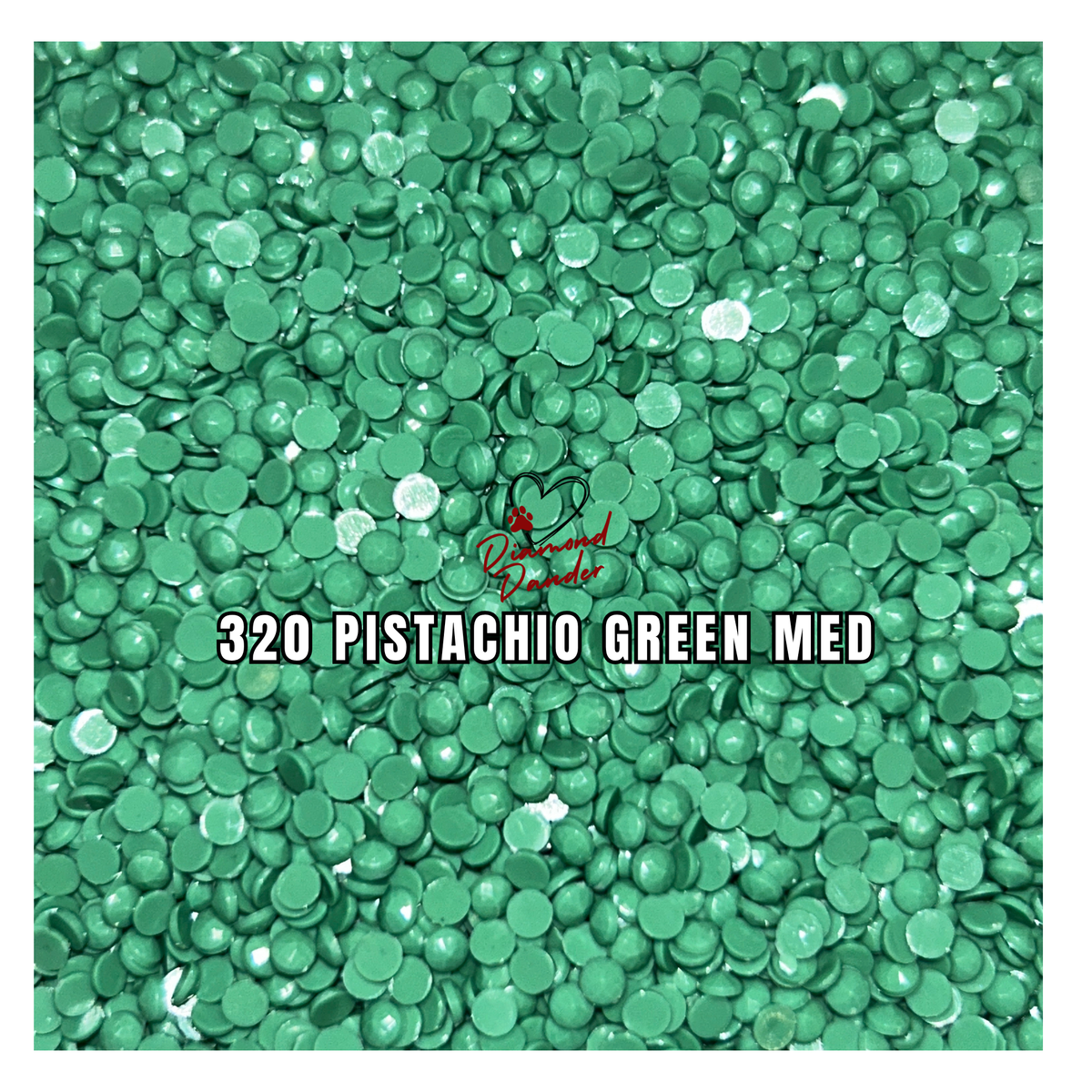 Diamond Dander: 320 Pistachio Green Med - Round Drill