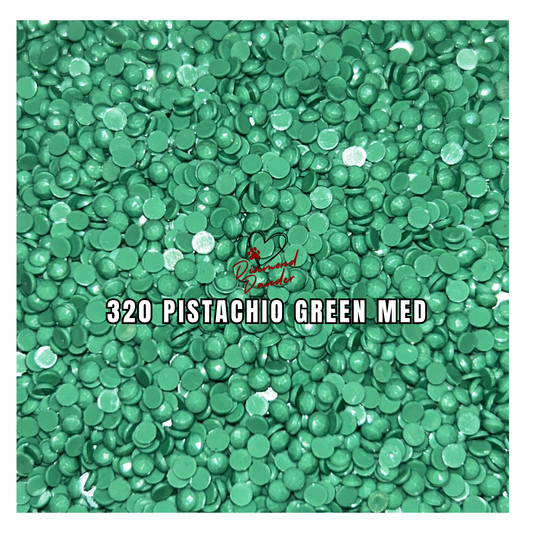 Diamond Dander: 320 Pistachio Green Med - Round Drill