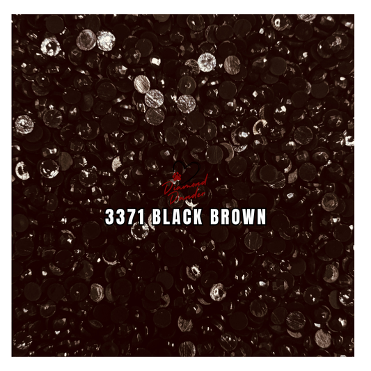 Diamond Dander: 3371 Black Brown - Round Drill