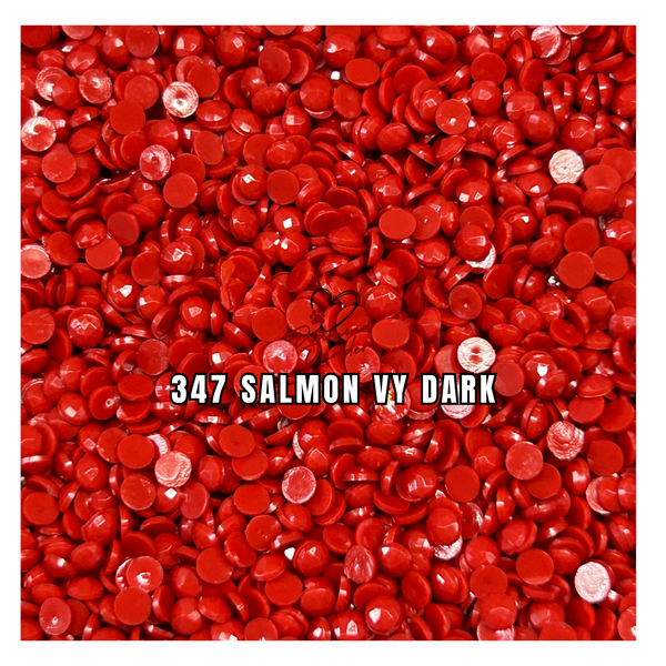 Diamond Dander: 347 Salmon Vy Dark -  Round Drill