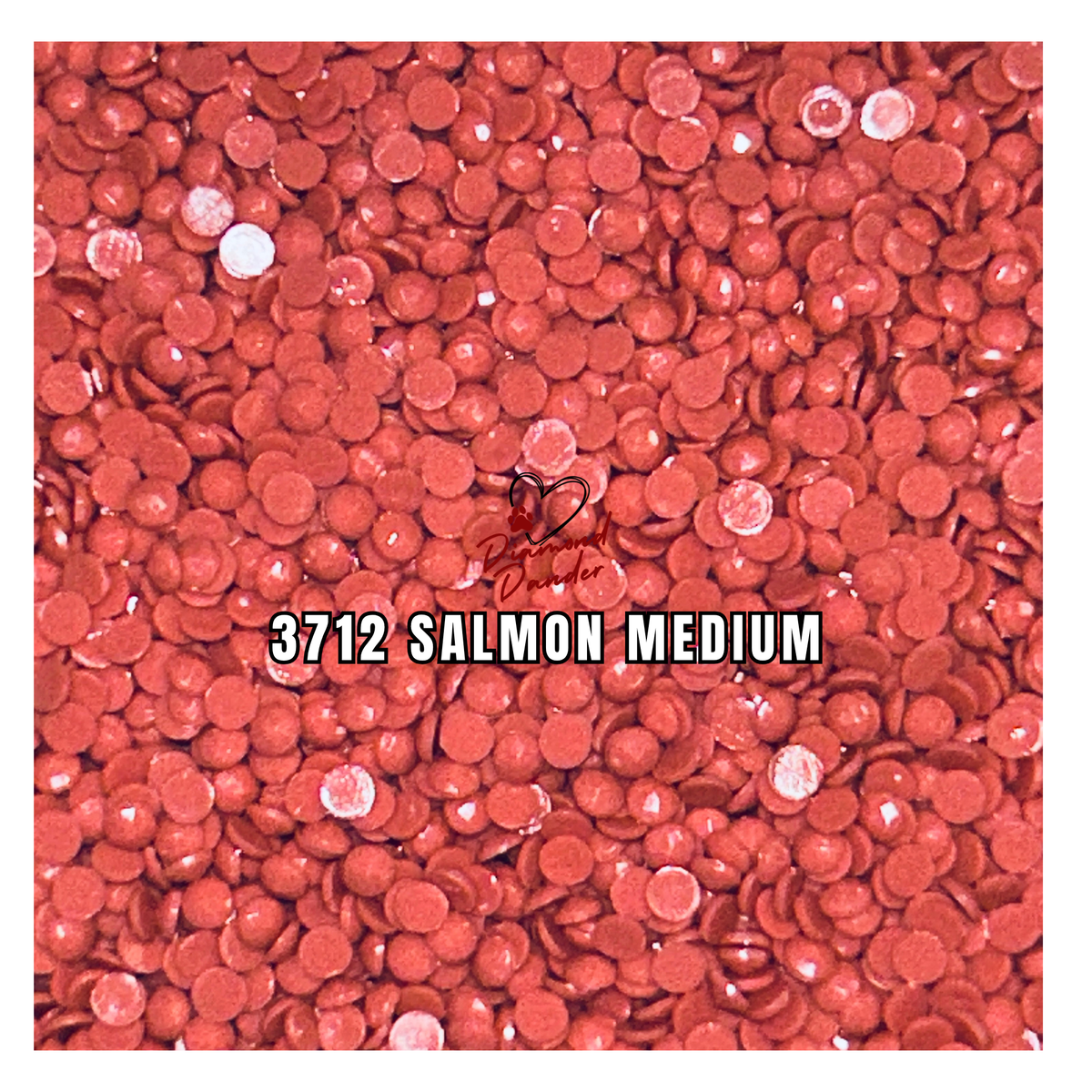 Diamond Dander: 3712 Salmon Medium - Round Drill