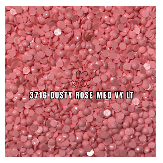 Diamond Dander: 3716 Dusty Rose Med Vy Lt - Round Drill