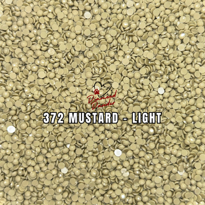 Diamond Dander: 372 Mustard - Light -  Round Drill