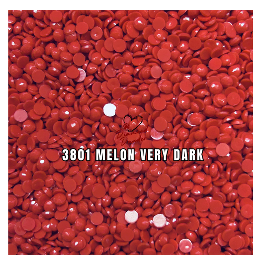 Diamond Dander: 3801 Melon Very Dark - Round Drill