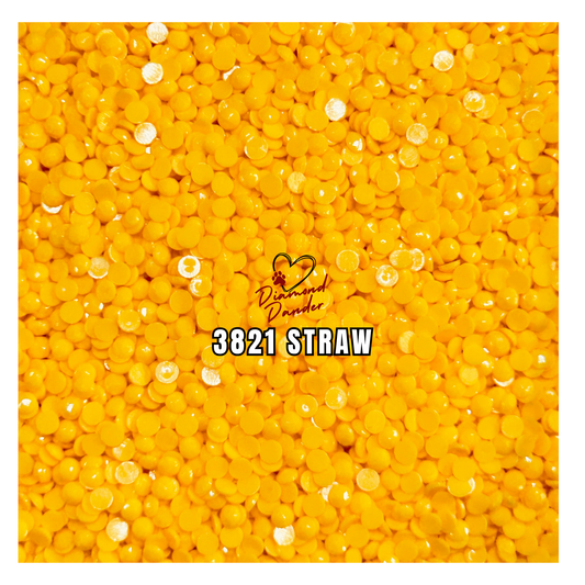 Diamond Dander: 3821 Straw - Round Drill