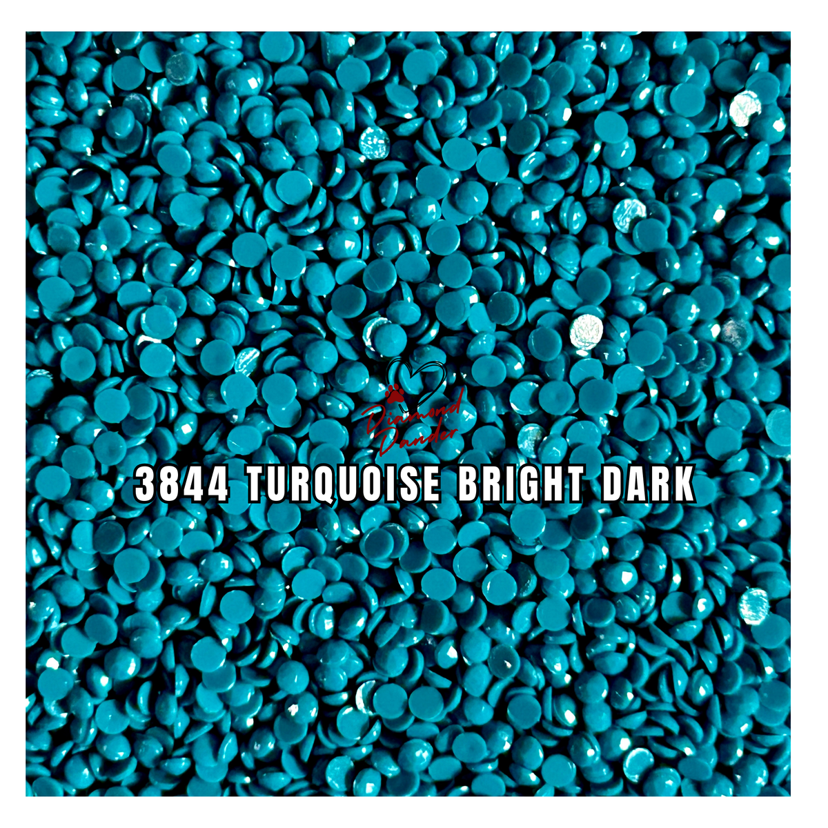 Diamond Dander: 3844 Turquoise Bright Dark  -  Round Drill