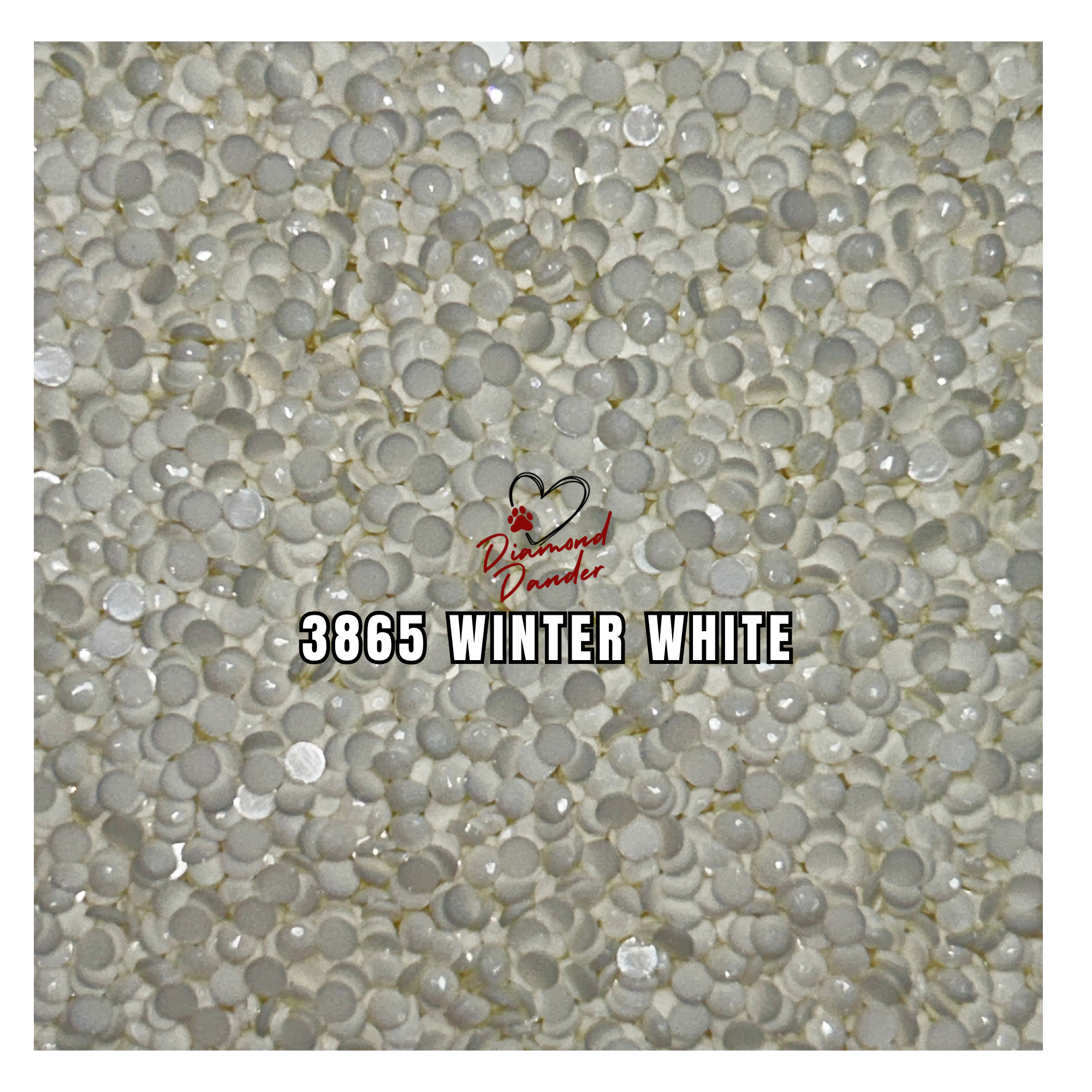 Diamond Dander: 3865 Winter White - Round Drill – CRAFTBULLY