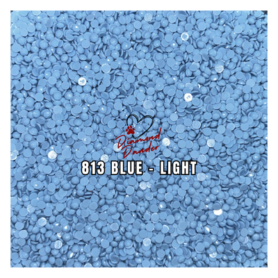 Diamond Dander: 813 Blue - Light -  Round Drill