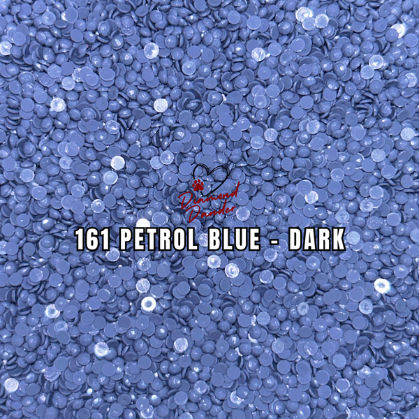 Diamond Dander: 161 Petrol Blue - Dark -  Round Drill