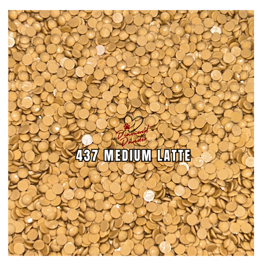 Diamond Dander: 437 Medium Latte - Round Drill