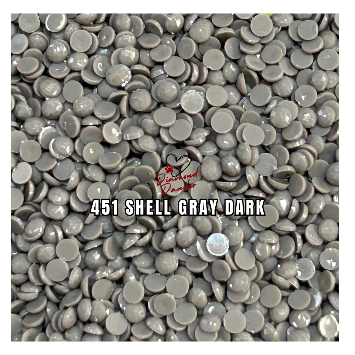 Diamond Dander: 451 Shell Gray Dark - Round Drill