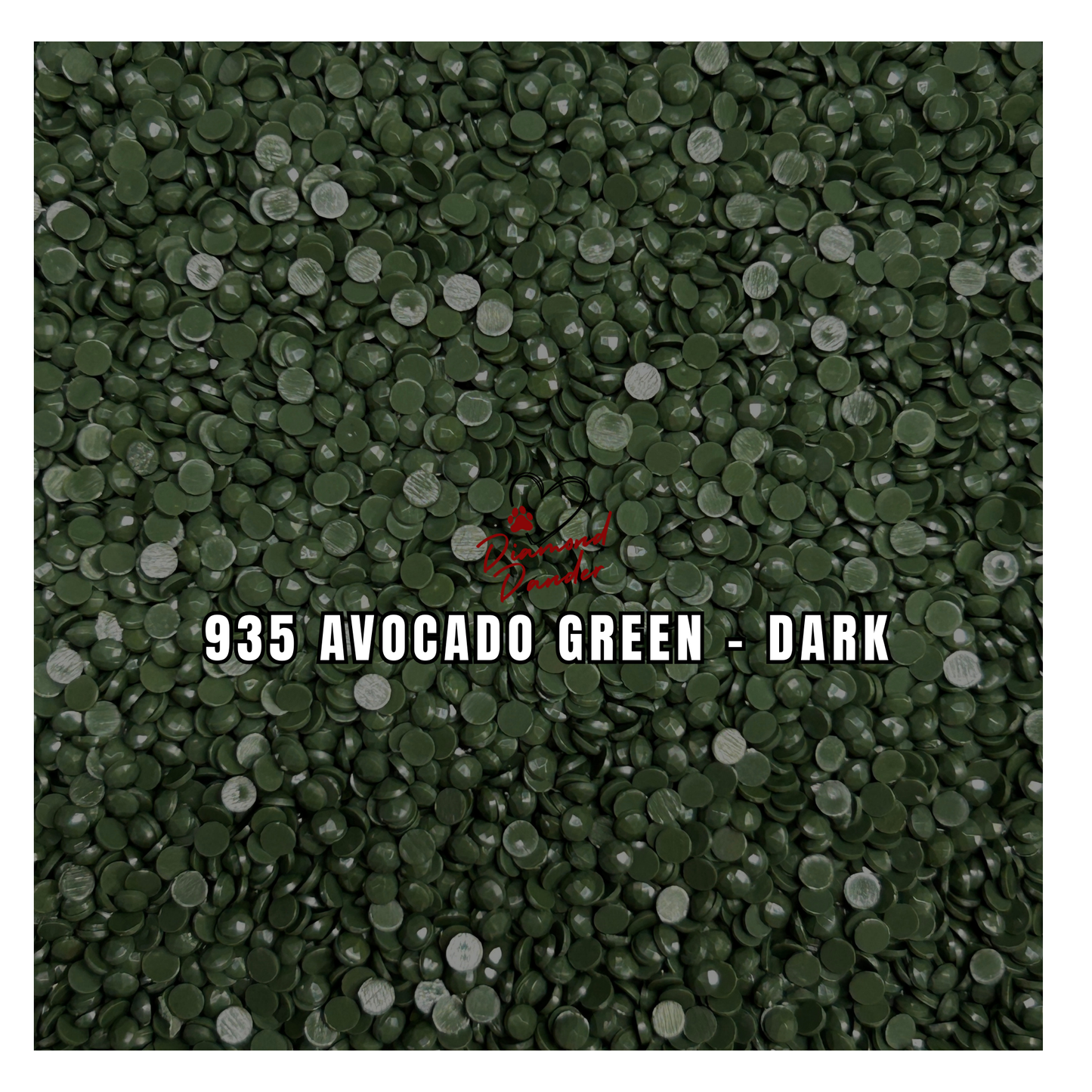 Diamond Dander: 935 Avocado Green - Dark -  Round Drill