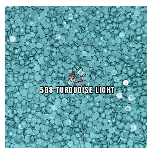 Diamond Dander: 598 Turquoise Light - Round Drill