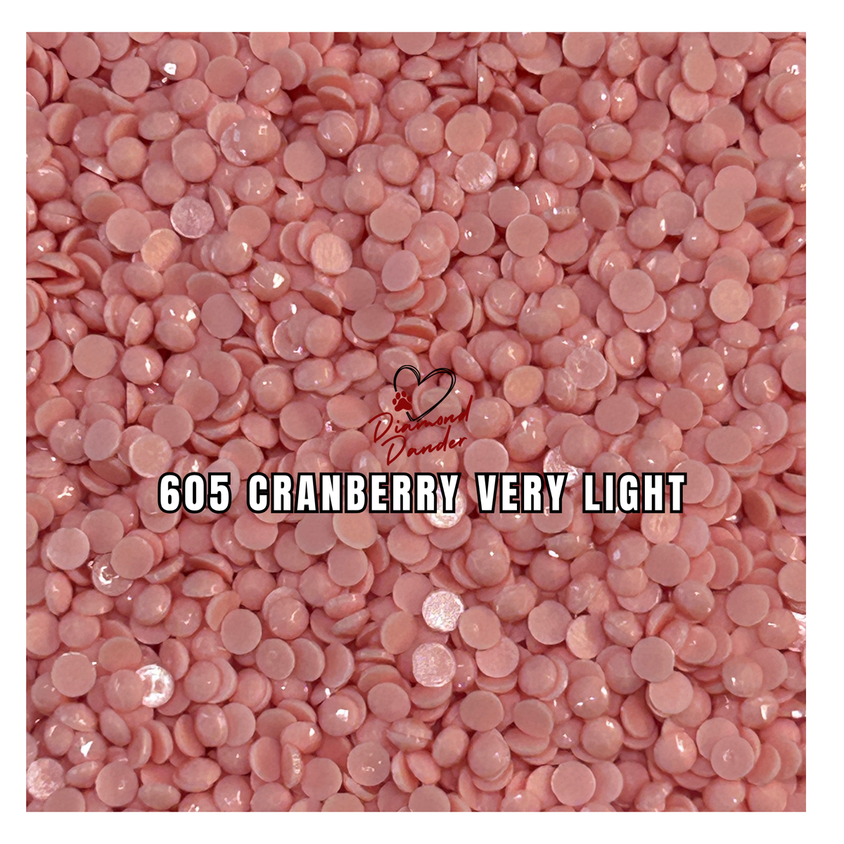 Diamond Dander: 605 	Cranberry Very Light - Round Drill