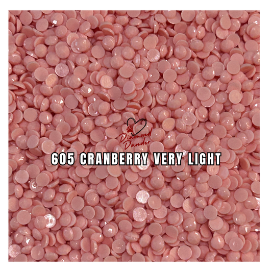 Diamond Dander: 605 	Cranberry Very Light - Round Drill