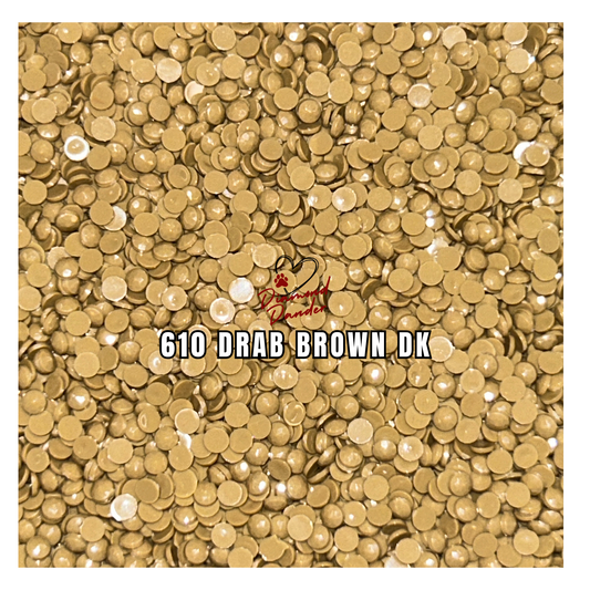 Diamond Dander: 610 Drab Brown Dk - Round Drill