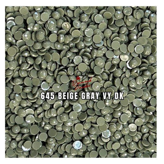 Diamond Dander: 645 Beige Gray Vy Dk - Round Drill