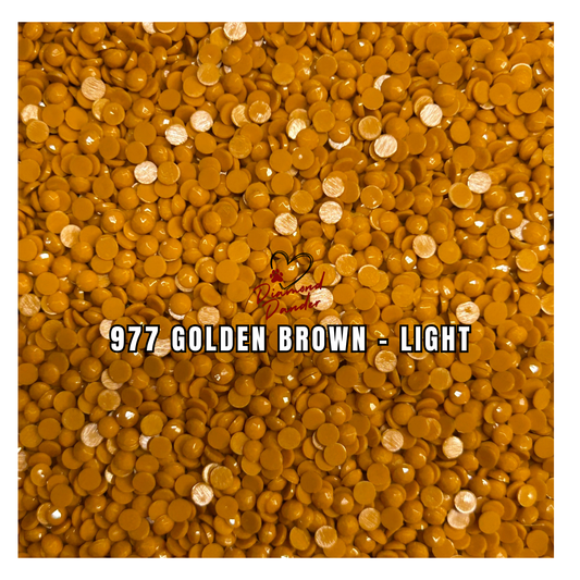 Diamond Dander: 977 Golden Brown - Light -  Round Drill