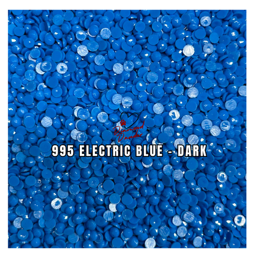 Diamond Dander: 995 Electric Blue - Dark -  Round Drill