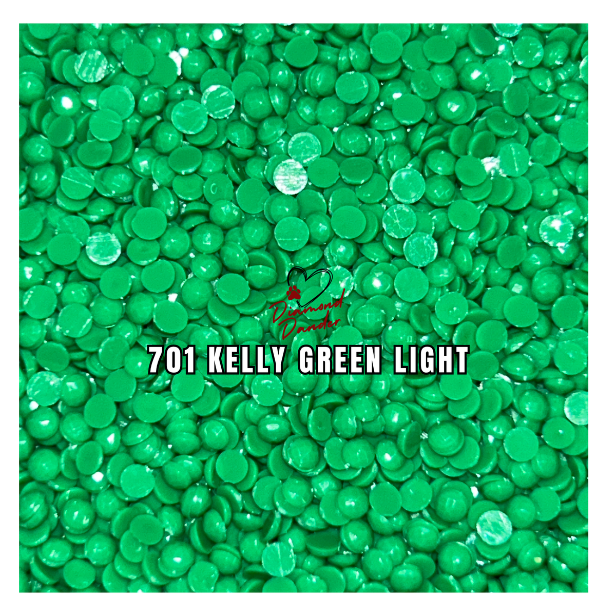 Diamond Dander: 701 Kelly Green Light -Round Drill