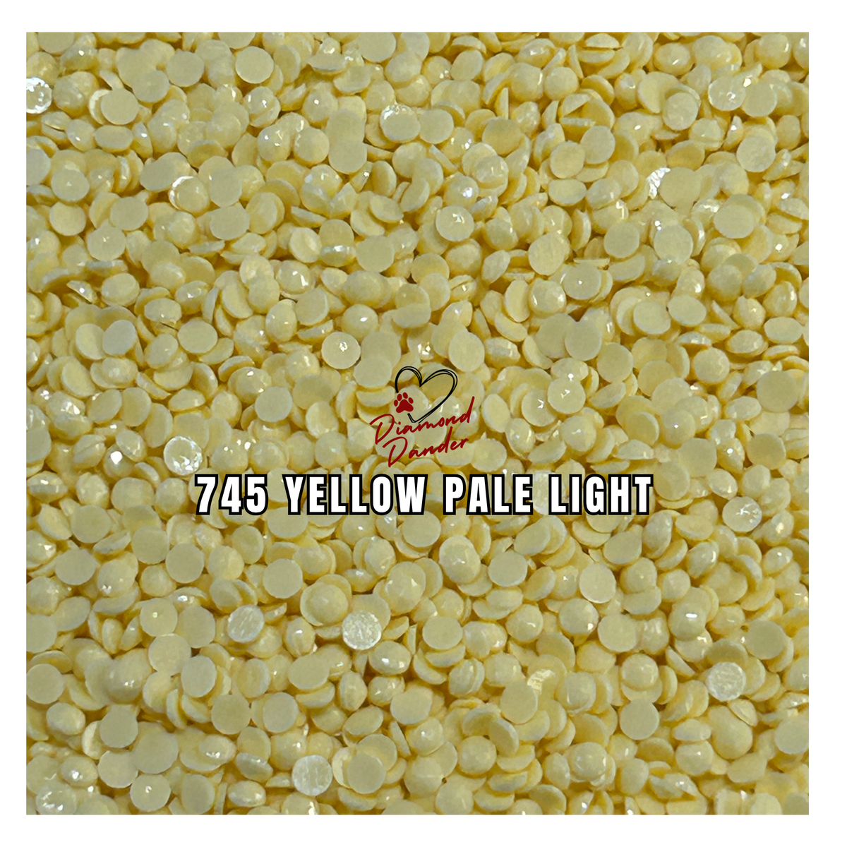 Diamond Dander: 745 Yellow Pale Light - Round Drill
