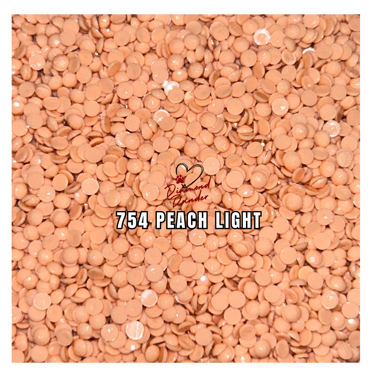Diamond Dander: 754 Peach Light - Round Drill