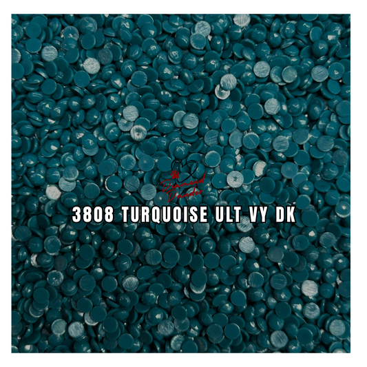 Diamond Dander: 3808 Turquoise Ult Vy Dk -  Round Drill