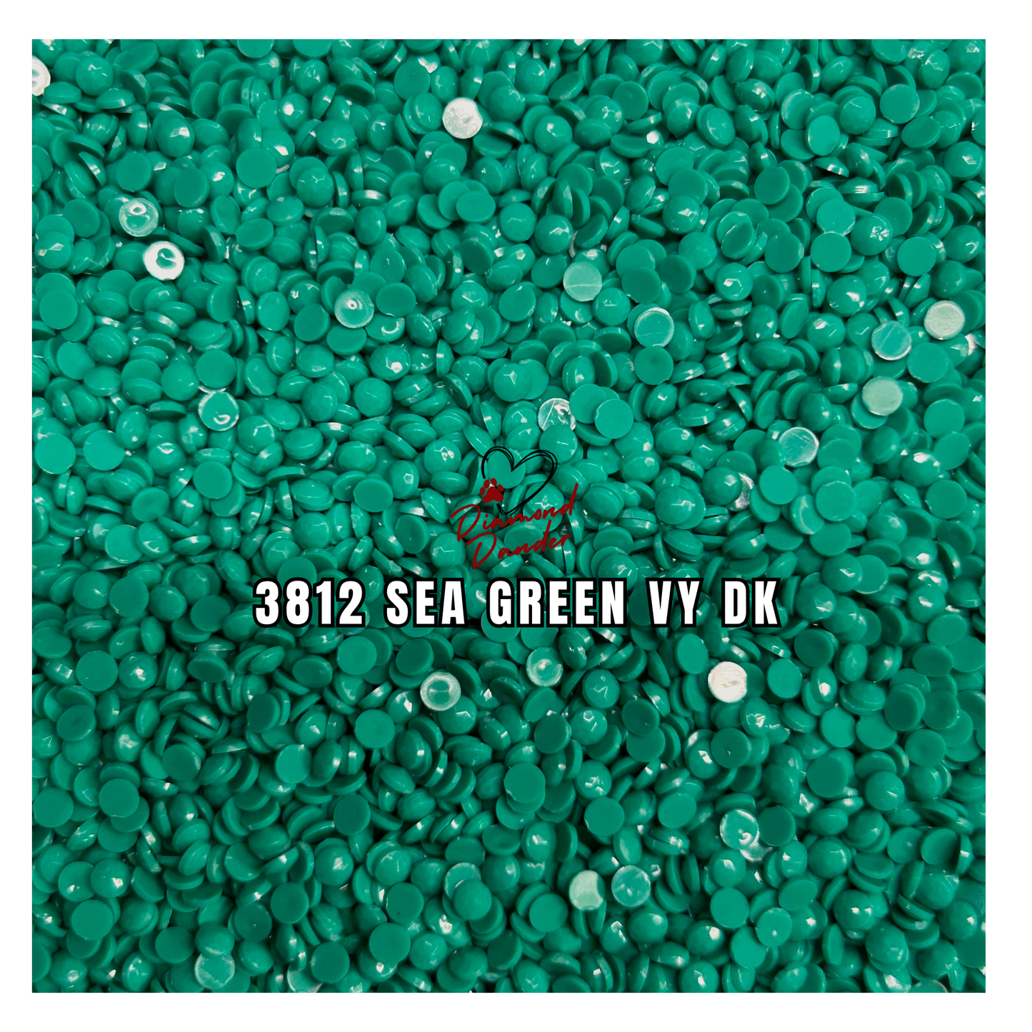 Diamond Dander: 3812 Sea Green Vy Dk -  Round Drill